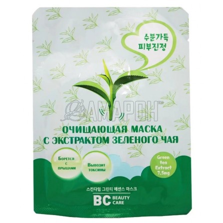 BC beauty care маска для лица очищающая с зеленым чаем, 26 мл