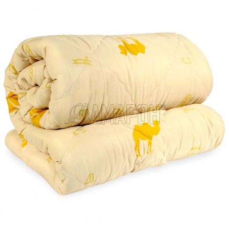 Одеяло с наполнителем из верблюжьей шерсти зимнее евро (200х215 см)