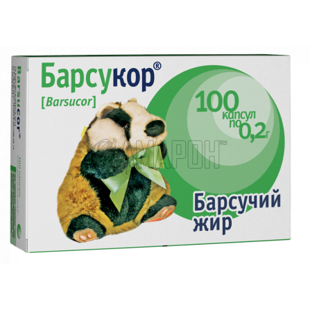 Барсукор барсучий жир капс., 200 мг, №100