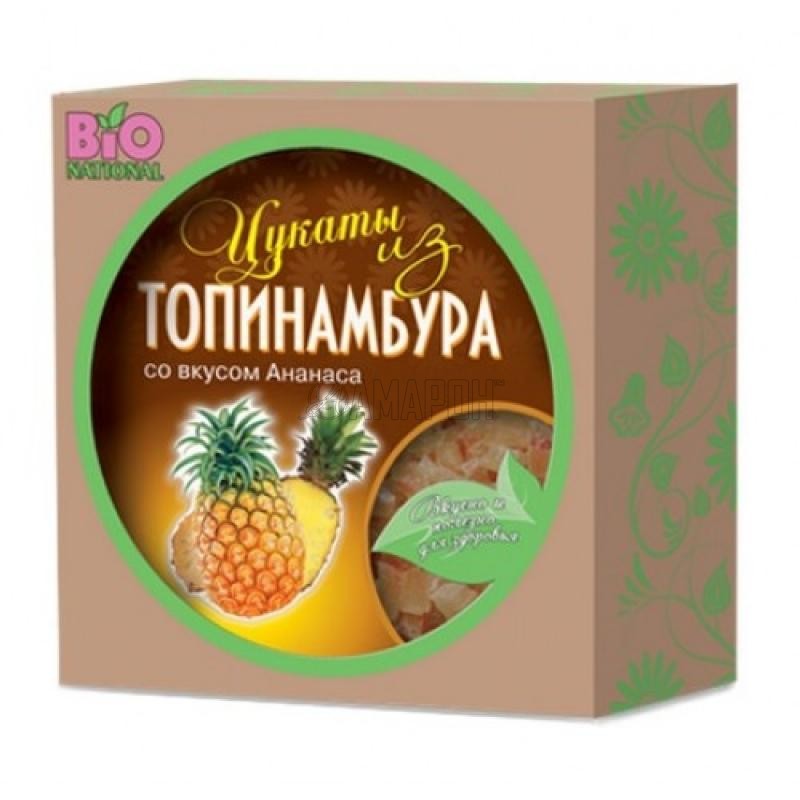 Топинамбура цукаты Bionational (ананас), коробка, 100 г