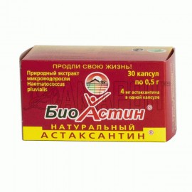 БиоАстин Астаксантин натуральный 4 мг, 0,5 г, капс., №30